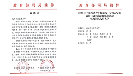 喜報！武威職業(yè)技術大學“推普助力·鄉(xiāng)村振興”暑期社會實踐團隊獲評全國優(yōu)秀團隊