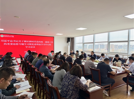 學校黨委理論學習中心組專題學習習近平總書記關于做好新時代黨的統(tǒng)一戰(zhàn)線工作的重要思想